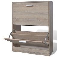 Detailed information about the product Oak Look Wooden Shoe Cabinet With 2 Compartments
