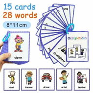 Detailed information about the product Occupations Montessori English Word Learning Flash Cards for Kids,Early Educational Flashcards,Classroom Supplies,Teaching Materials For Teachers