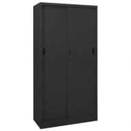 Detailed information about the product Office Cabinet with Sliding Door Anthracite 90x40x180 cm Steel