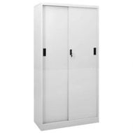 Detailed information about the product Office Cabinet with Sliding Door Light Grey 90x40x180 cm Steel