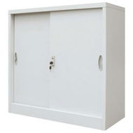 Detailed information about the product Office Cabinet With Sliding Doors Metal 90x40x90 Cm Grey