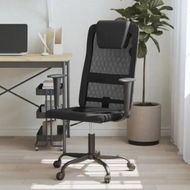 Detailed information about the product Office Chair Height Adjustable Black Mesh Fabric and Faux Leather