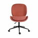 Office Desk Chair - Linen Fabric Armless Swivel Study Seat OVOID EARTHY RED. Available at Crazy Sales for $159.95