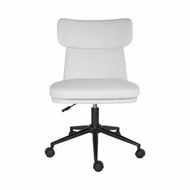 Detailed information about the product Office Desk Chair - PU Leather Home Office Swivel Chair Computer Seat WHITE