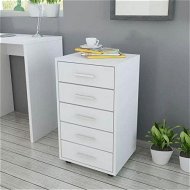 Detailed information about the product Office Drawer Unit with Castors 5 Drawers White