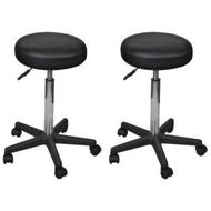 Detailed information about the product Office Stools 2 Pcs Black 35.5x98 Cm Faux Leather.