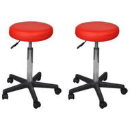 Detailed information about the product Office Stools 2 pcs Red 35.5x98 cm Faux Leather