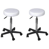 Detailed information about the product Office Stools 2 Pcs White 35.5x98 Cm Faux Leather.