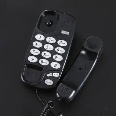 Old Style Wall Phone, Classic Retro Design Landline Phones for Home, Wall Phones for Landline, Suitable for Home, Office (Black)