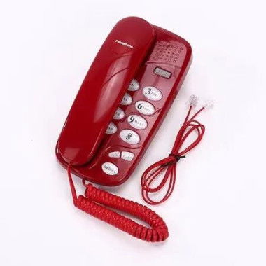 Old Style Wall Phone, Classic Retro Design Landline Phones for Home, Wall Phones for Landline, Suitable for Home, Office (Red)