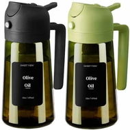 Detailed information about the product Olive Oil Dispenser and Oil Sprayer 16oz/470ml Glass Light Proof Oil Pourer for Kitchen,Air Fryer,Cooking,Salad,BBQ 2 Pack