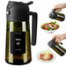 Olive Oil Dispenser and Oil Sprayer 16oz/470ml Glass Light Proof Oil Pourer for Kitchen,Air Fryer,Cooking,Salad,BBQ BLACK. Available at Crazy Sales for $9.99