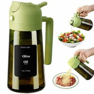 Detailed information about the product Olive Oil Dispenser and Oil Sprayer 16oz/470ml Glass Light Proof Oil Pourer for Kitchen,Air Fryer,Cooking,Salad,BBQ GREEN
