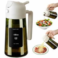 Detailed information about the product Olive Oil Dispenser and Oil Sprayer 16oz/470ml Glass Light Proof Oil Pourer for Kitchen,Air Fryer,Cooking,Salad,BBQ WHITE