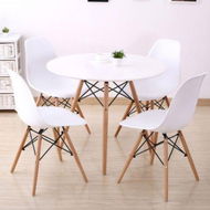 Detailed information about the product Oliver Set Of 4 White Replica Dining Chairs