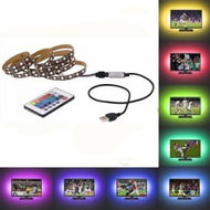 Detailed information about the product OMTO USB LED Strip 5050 RGB TV Backlight Flexible Light Tape 24Key RF Controller