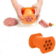 Detailed information about the product One Press Cevapcici Maker Kitchen Hot Dog Burger Meat Sausage Handmade Gadget Tool Color Orange