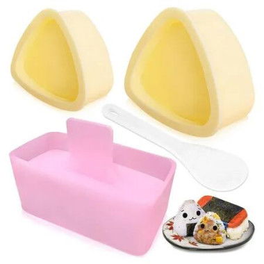 Onigiri Mold, 3 Pcs Musubi Press Maker Triangle Rice Ball Mold Maker for Kid Lunch Bento and Home DIY