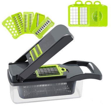 Onion Chopper Vegetable Chopper Mandoline Slicer Dicer (Gray)