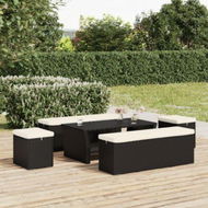 Detailed information about the product Ottomans With Cushions 2 Pcs Black 40x30x40 Cm Poly Rattan