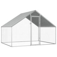 Detailed information about the product Outdoor Chicken Cage 2.75x2x2m Galvanized Steel.