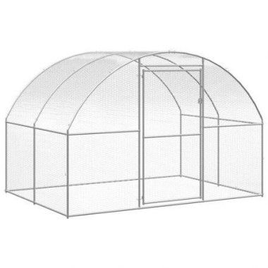 Outdoor Chicken Coop 3x2x2 m Galvanised Steel