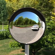 Detailed information about the product Outdoor Convex Traffic Mirror Black Ã˜45 cm Polycarbonate