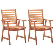 Detailed information about the product Outdoor Dining Chairs 2 Pcs Solid Acacia Wood