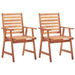 Outdoor Dining Chairs 2 Pcs Solid Acacia Wood. Available at Crazy Sales for $229.95