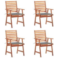 Detailed information about the product Outdoor Dining Chairs 4 pcs with Cushions Solid Acacia Wood