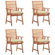 Detailed information about the product Outdoor Dining Chairs 4 pcs with Cushions Solid Acacia Wood