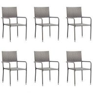 Detailed information about the product Outdoor Dining Chairs 6 Pcs Poly Rattan Anthracite