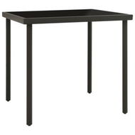 Detailed information about the product Outdoor Dining Table Anthracite 80x80x72 Cm Glass And Steel