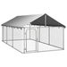 Outdoor Dog Kennel with Roof 400x200x150 cm. Available at Crazy Sales for $269.95