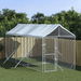 Outdoor Dog Kennel with Roof Silver 2x6x2.5 m Galvanised Steel. Available at Crazy Sales for $479.95