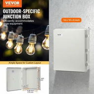 Detailed information about the product Outdoor Electrical Junction Box 350 x 250 x 150 mm ABS Plastic Electrical Enclosure Box with Hinged Cover Stainless Steel Latch IP67 Dustproof Waterproof