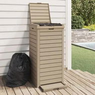 Detailed information about the product Outdoor Garbage Bin Light Brown 41x41x86 cm Polypropylene