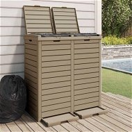 Detailed information about the product Outdoor Garbage Bin Light Brown 78x41x86 cm Polypropylene