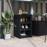 Detailed information about the product Outdoor Kitchen Cabinet Black 55x55x92 cm Solid Wood Pine