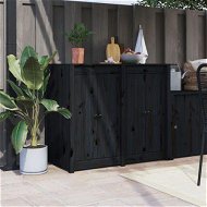 Detailed information about the product Outdoor Kitchen Doors 2 pcs Black 50x9x82 cm Solid Wood Pine