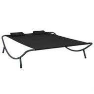 Detailed information about the product Outdoor Lounge Bed Fabric Black