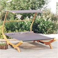 Detailed information about the product Outdoor Lounge Bed With Canopy 165x203x138 Cm Solid Bent Wood Anthracite