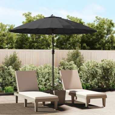 Outdoor Parasol With Aluminium Pole 270 Cm Black