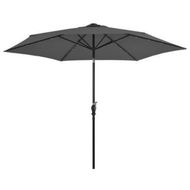 Detailed information about the product Outdoor Parasol With LED Lights And Steel Pole 300cm Anthracite