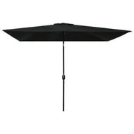 Detailed information about the product Outdoor Parasol With Metal Pole 300x200 Cm Black