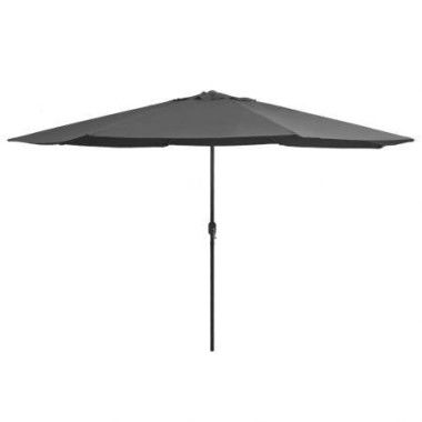 Outdoor Parasol With Metal Pole 400 Cm Anthracite