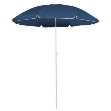 Outdoor Parasol with Steel Pole Blue 180 cm