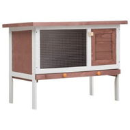 Detailed information about the product Outdoor Rabbit Hutch 1 Layer Brown Wood