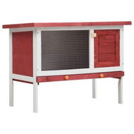 Detailed information about the product Outdoor Rabbit Hutch 1 Layer Red Wood