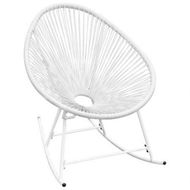 Detailed information about the product Outdoor Rocking Chair White Poly Rattan